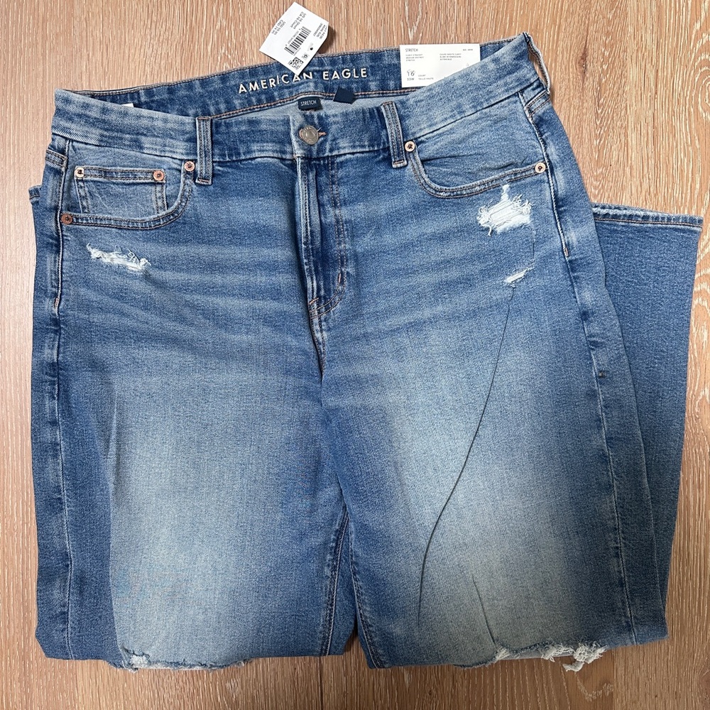 AE Stretch Straight Ripped Jeans - Picture 6 of 8